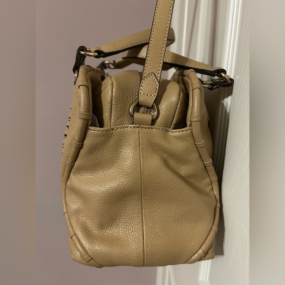Aimee kestenberg leather medium satchel camel/mustard, yellow gold hardware. - Picture 8 of 13